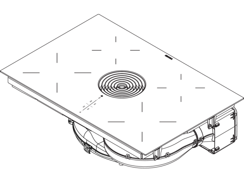 PURU - indukcyjna płyta grzewcza ze zintegrowanym wyciągiem oparów w obiegu zamkniętym